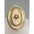 brosa-pandant victorian " locket" rolled gold. cca 1870 Marea Britanie